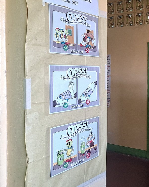 The priority poster on the board, beside the typed notices it was competing with.