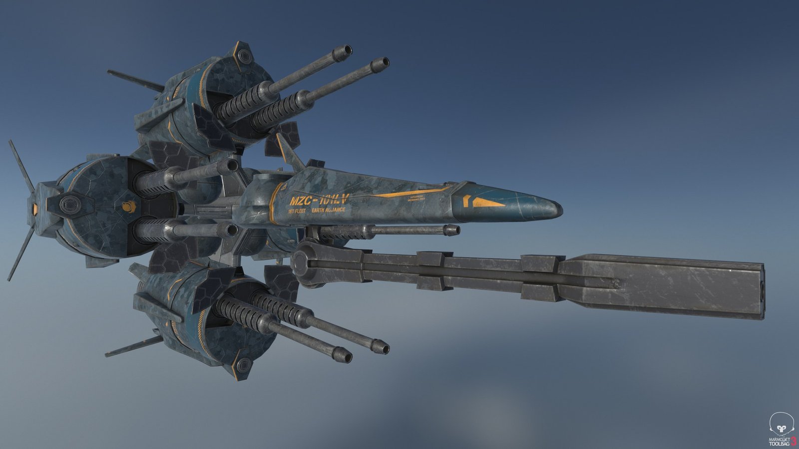 The finished Terra Stream, rendered in Marmoset Toolbag
