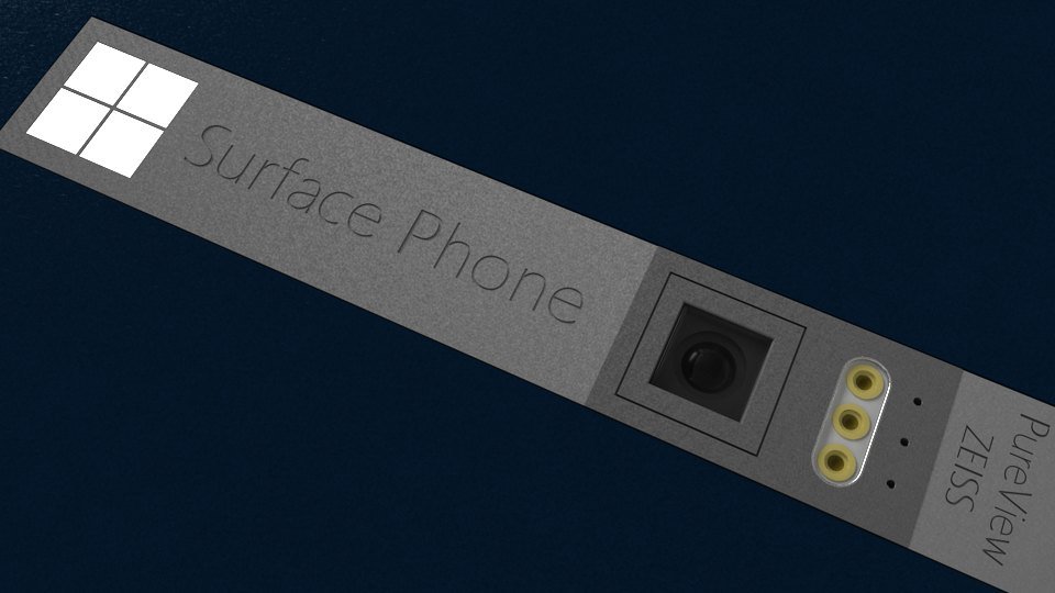 The camera strip, with the marks Microsoft inherited from Nokia.